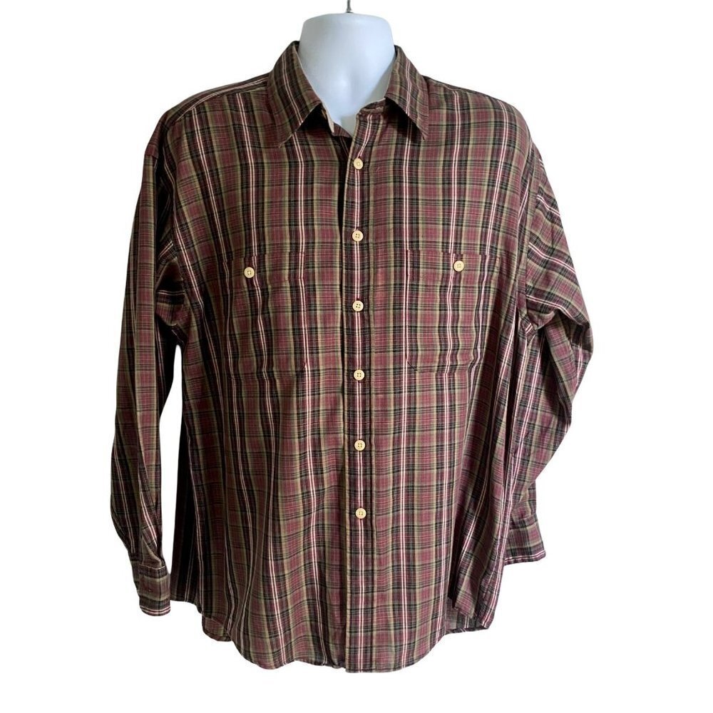 Khakis by Arrow Long Sleeve Button Down Shirt Large